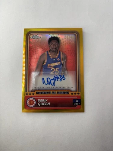 2024 Topps Chrome McDonald's All American Derik Queen Auto Gold /50 #82 SP RC