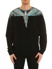 Marcelo Burlon Men's Wings Sweater Relaxed Whimsy Goth Grunge Designer Dark XS