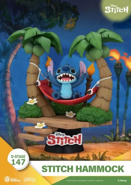 Lilo & Stitch D-Stage Pvc Diorama Stitch Hammock 13 Cm-image
