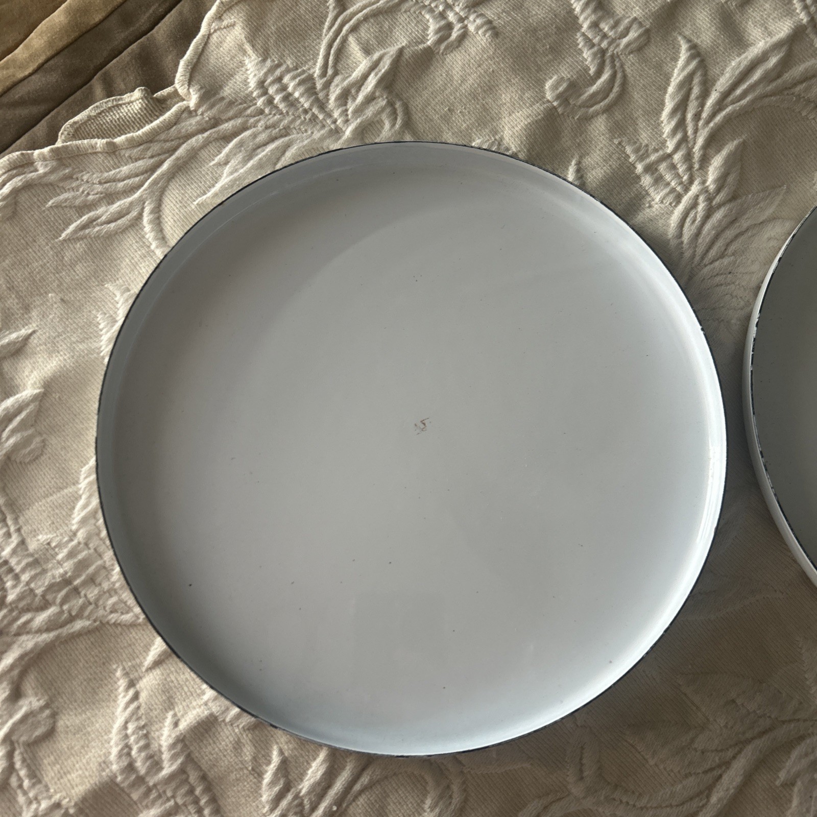 Set Of 4 Steel Stovetop Burner Covers 2-10", 2-8" Blue Flowers On Vine Free Ship