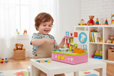 Wooden Kitchen Cooktop Play Set 12 Inches Kids Pretend