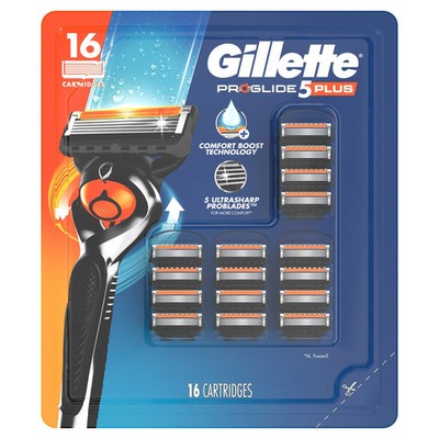 Gillette Proglide Plus5 Mens Razor Cartridge Refills, 16-pack
