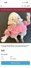 Rare Vintage Humpty Dumpty Shelf Sitter Nursery Rhyme