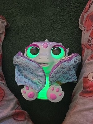 FurReal Friends Moodwings Baby Snow Dragon Interactive Works- Lights Sound