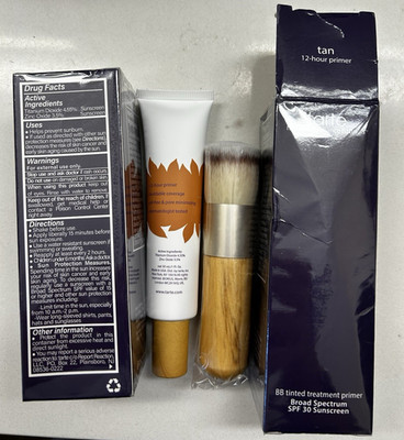 2 tarte BB Tinted Treatment Primer Tan Cream, Blur, Broad Spectrum SPF 30, 12-Hr
