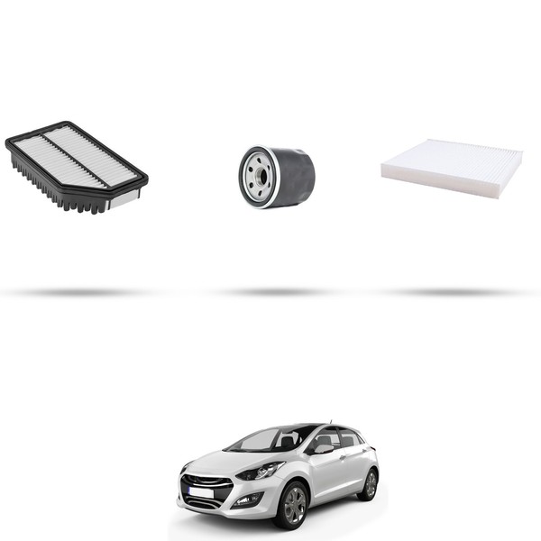 Hoffcar Set Service - 3 Filter Kompatibel Mit Hyundai I30 (Gd) 1.4 73Kw Von-image