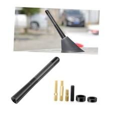 Car Short Antenna, 1.37" Stubby Aluminum Aerial Antenna with 4 4.72 Inch Black