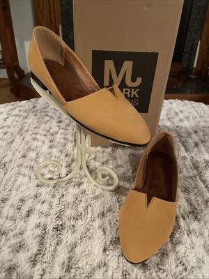 Mark Jenkins Boost Flat Shoes Honey Yellow Nubuck Leather So Soft Size 7 NIB!