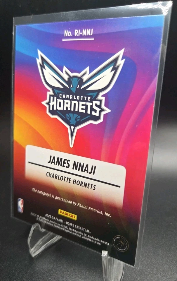 HYPER GOLD AUTO 2023-24 Hoops #RI-NNJ James Nnaji ROOKIE INK 🔥🔥 - Image 3 of 3