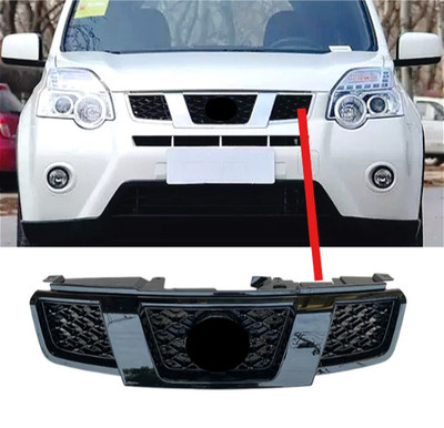 For Nissan X-TRAIL 2012-2013 Gloss Black Exterior Front Bumper Grill