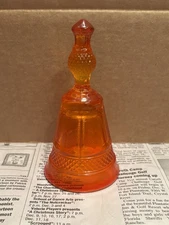 Vintage Viking Orange Sunset Depression Glass Dinner Bell Rare HTF MCM