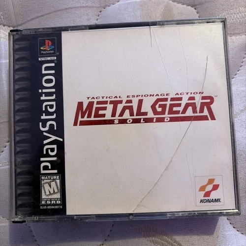 Metal Gear Solid Sony PlayStation 1 PS1 Black Label 2 Disc No Manual