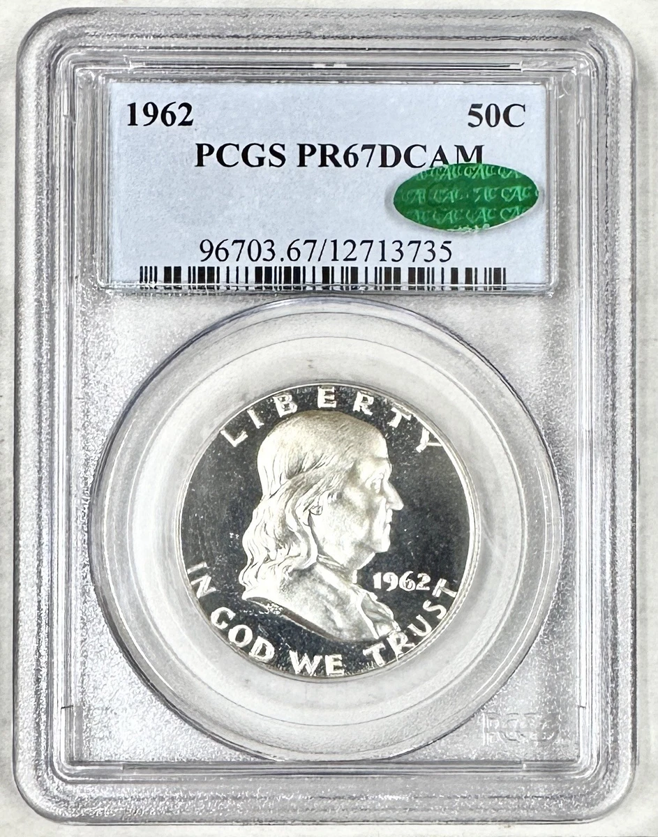 Proof PR 67 Graded 1962 Franklin Half Dollars (1948-1963) for sale