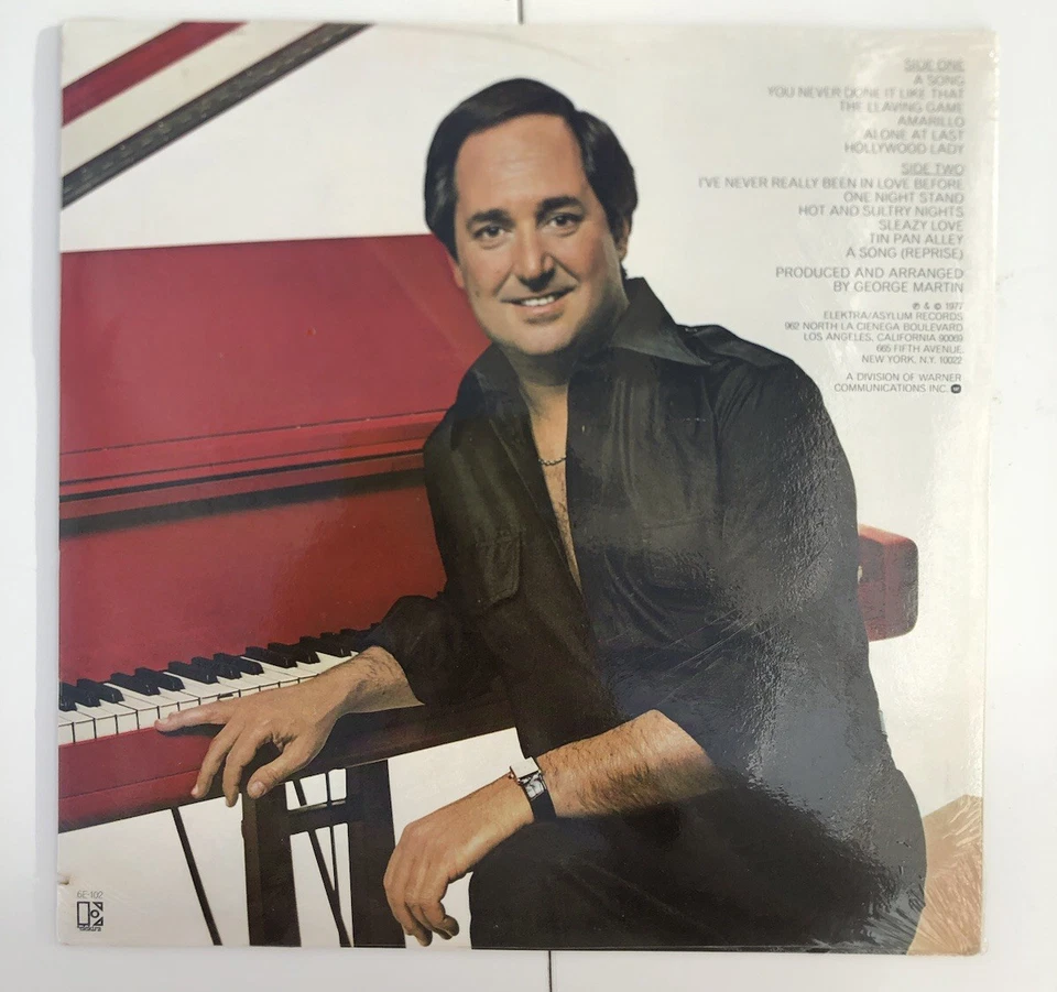 NEIL SEDAKA- A SONG- Electra  6E-102 1977 VINYL LP RECORD  Mint Sealed in shrink - Image 2 of 2