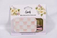MacKenzie Childs x Goody 🎀 Pink Rosy Check Keepsake Matchbox Tin Bobby Pins