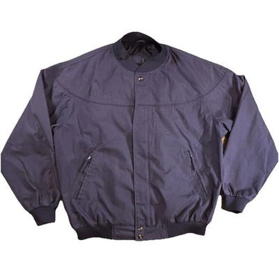 Vintage Windbreaker Jacket Size Men's L Blue Full Zip Snap Front