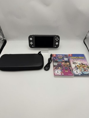 Nintendo Switch Lite 32GB Spielkonsole Grau mit Ladekabel 2x Spiele