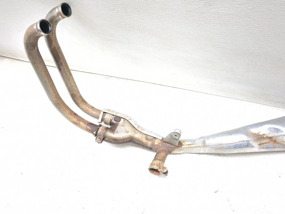 91-93 Suzuki GSX1100 G GSX 1100 Rear Right Full Exhaust Header Pipe Muffler - Image 3 of 4