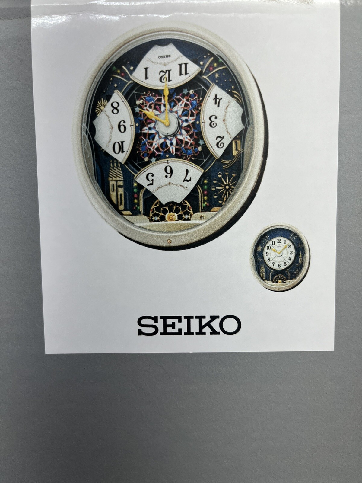 Open Box Seiko Wall Clock (Model QXM239SRH) Melodies In Motion Starry Night 29665150134 eBay