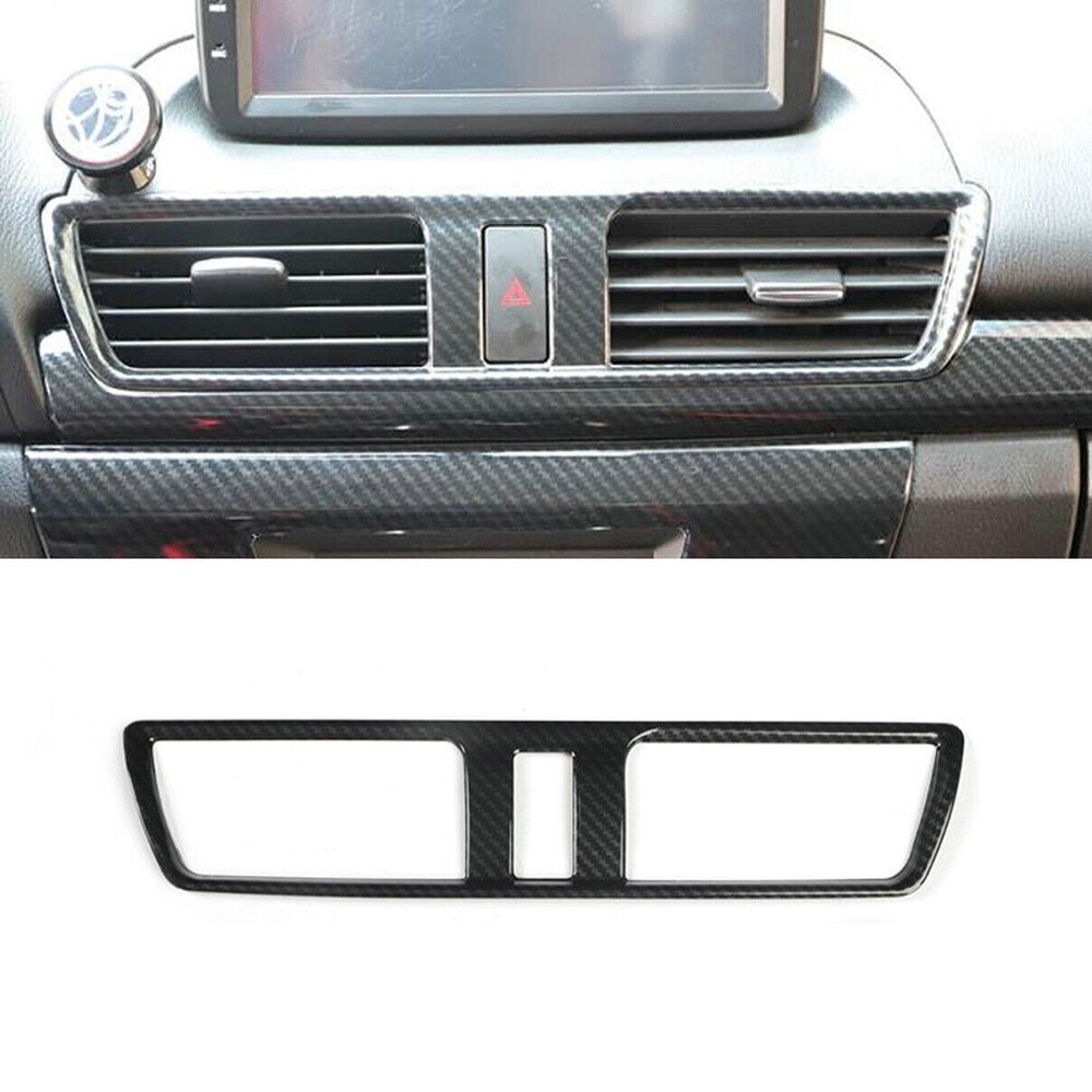 Trim Cover Air Outlet Vent Anti Corrosion Black Carbon Fiber Car Accessories
