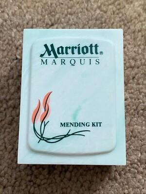 Collectible Vintage Marriott Marquis Hotel Sewing Mending Kit Purse Size