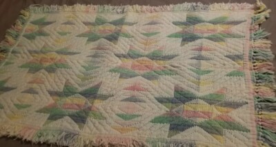 Handmade Colorful Pastel Woven Rug 39'' x 24''