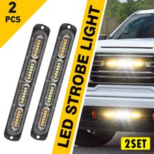 4x Amber Car Led White Truck Flash Warning Strobe Light Bar Waterproof 4x Amber Car Led White Truck Flash Warning Strobe Light Bar Waterproof