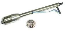 30" Plain Steel Tilt Floor Shift Street Rod Steering Column 2" Swivel Base Mount