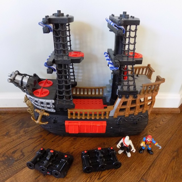 Fisher Price Imaginext Adventures Black and Red Pirate Ship Kohl's 2006