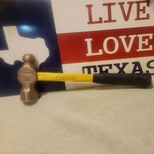 AMPCO H4 BALL PEEN BRASS HAMMER 2lbs HEAD 14" LONG NON SPARKING USA MADE PREOWN