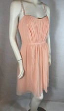Davids Bridal Bridesmaid Dress, Size 8, Peach