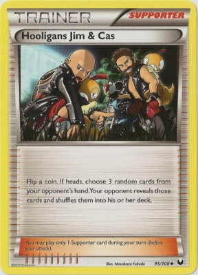 Hooligans Jim & Cas - 95/108 - Uncommon x1 - Lightly Played - BW Dark Explorers