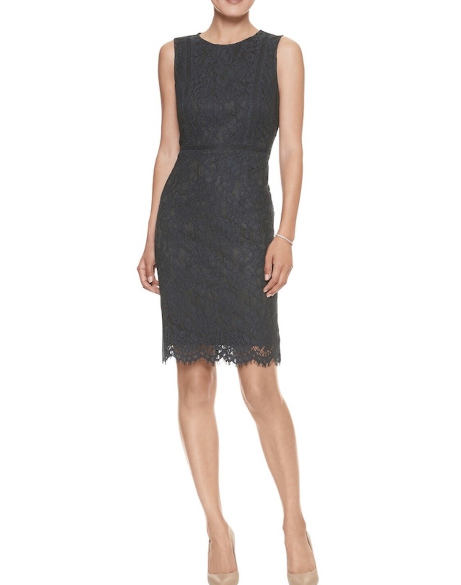 Banana Republic Lace Dress Navy Blue Size 0