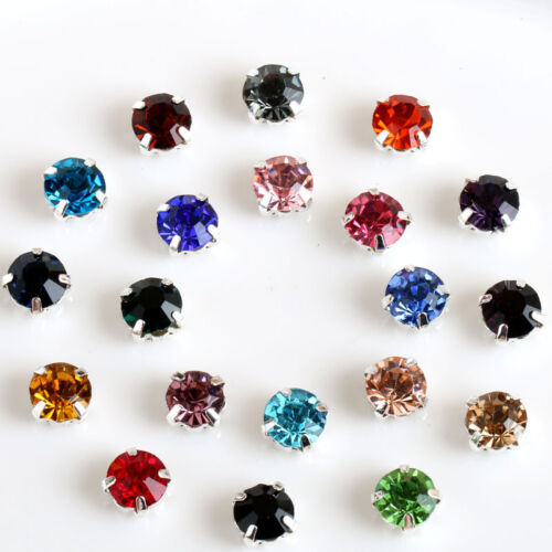 100PCS AA 4mm Sew On Cut Glass Crystals Rhinestones Diamantes beads pick color - Picture 1 of 34