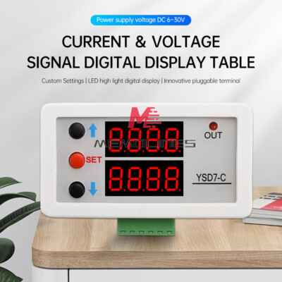 DC0-10V 0-20mA Voltage Current Signal LCD Digital Meter Analog Input Embedded