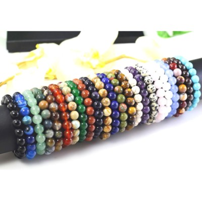 12mm Handmade Round Beaded Stretch Balance Bracelet 6.5-9'' Healing Gemstone Gift