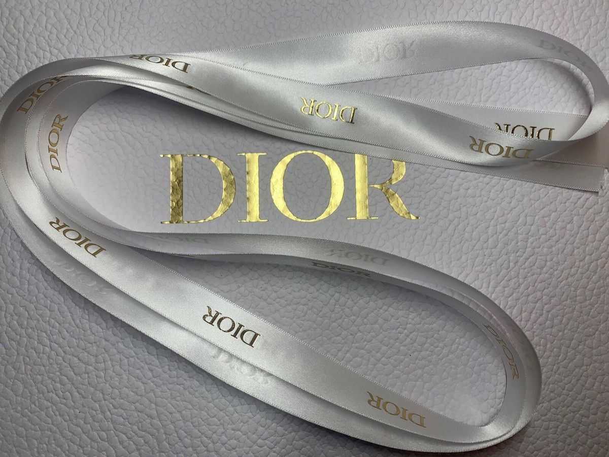 Dior White and Gold Ribbon Dior Elegant Gold & White Ribbon Collection | Mercari main image 3