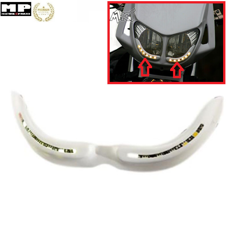 Masque de phare avec Leds MTKT blanc pour Derbi Senda 50 avant 2011 et DRD 2006