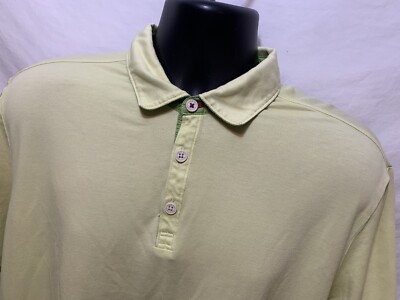 Tommy Bahama S/S Sz L Light Green Mesh Preppy Beach Cotton Blend Golf Polo