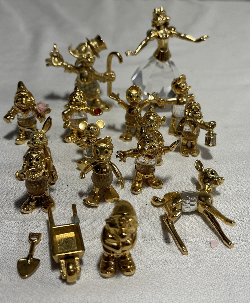 Disney 24kt Gold Plated & Lead Crystal Snow White Lencia Austria