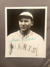 Freddie Lindstrom Signed Photo 8x10 JSA LOA Chicago Cubs Hall of Fame
