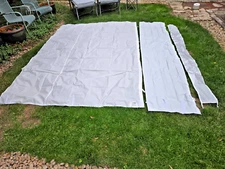 E-Z Up Canopy (White Polyester) add-on Panels - Back Panel & (2) Awning Panels