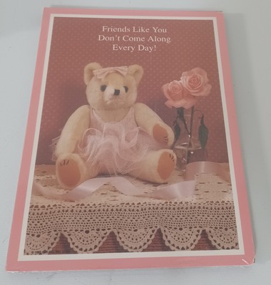 Inspiration Saying Friendship Pink Teddy Bear Roses Friends Like You Wall 1991