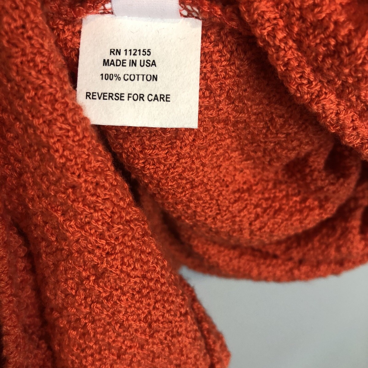 Margaret Winters Orange Sleeveless Tunic Knit Button Up Sweater