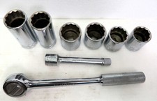 S-k Usa 42470 12 Drive Socket Set 8 Pieces 2 Deep Sae Excellent S-k Usa 42470 12 Drive Socket Set 8 Pieces 2 Deep Sae Excellent