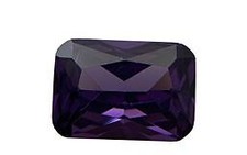 Pietra decorativa AMETISTA ZIRCONIA ottagono 6x4 mm per gioielli 1 pz.