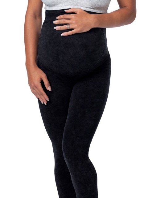 Cotton Maternity Support Leggings Black 