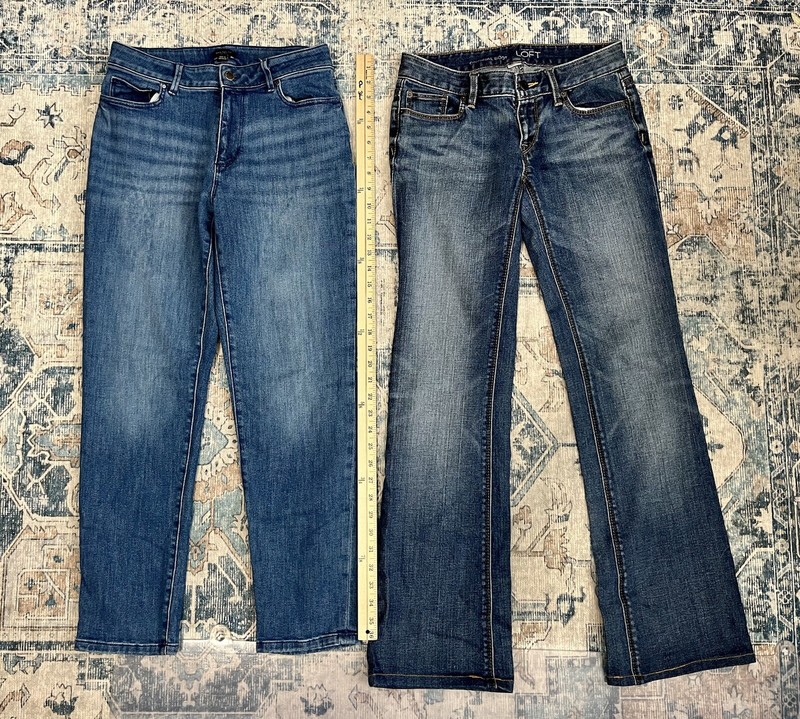 Ann Taylor LOFT Size 2 Size 26 Modern Blue Jeans Lot of 2 Pairs Good Stretch