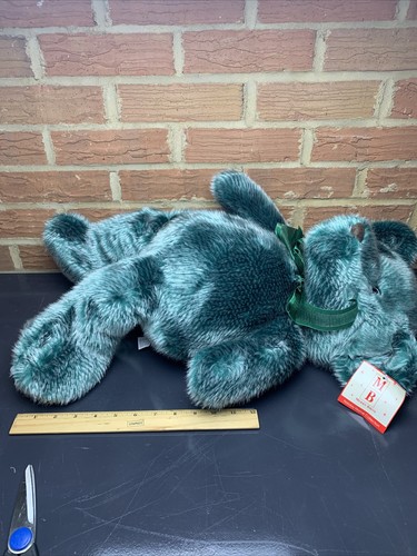 Merry Brite Holiday CVS 2001 Home Collection Green Heathered Teddy Bear Plush - Bild 12 von 13