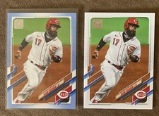 2021 Topps Series 1 Brian Goodwin Reds Father’s Day Blue Parallel 35/50 + Base